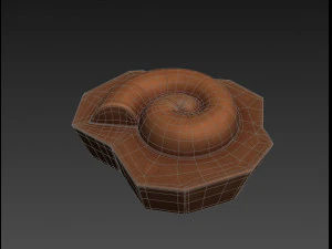ammonite fossile Modello 3D