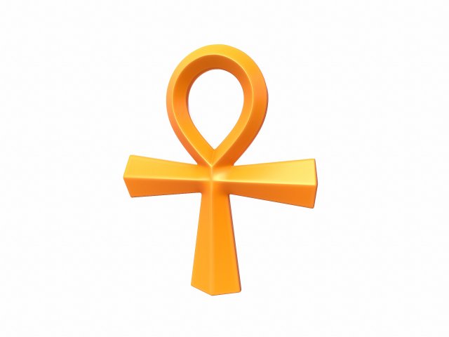 egypt cross 3D Model .c4d .max .obj .3ds .fbx .stl .blend 