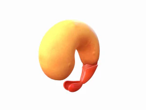 camar&atilde;o frito Modelo 3D