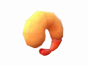 fried shrimp 3D 模型