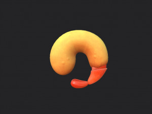 fried shrimp 3D 模型