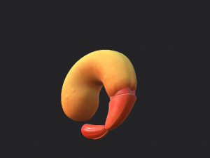 fried shrimp 3D 模型