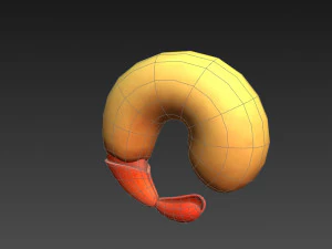 udang goreng Model 3D