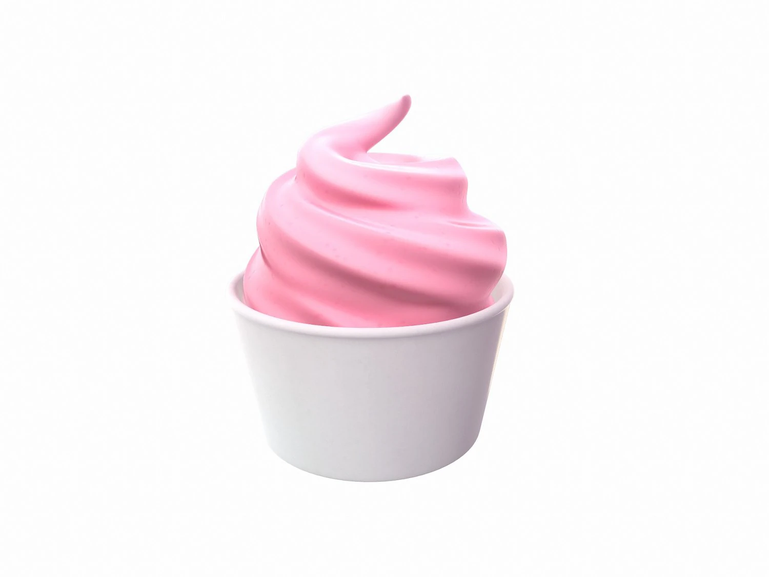 frozen yogurt 3D Model .c4d .max .obj .3ds .fbx .stl .blend 