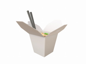 noodle box 3D 모델