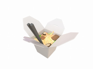 noodle box 3D 모델