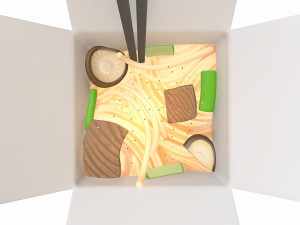 noodle box 3D 모델