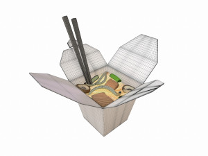 noodle box 3D 모델
