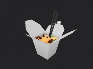noodle box 3D 모델