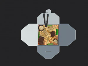 Nudelbox 3D Modell