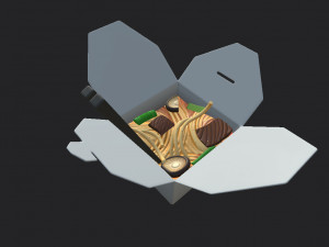 noodle box 3D 모델
