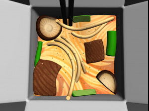 noodle box 3D 모델