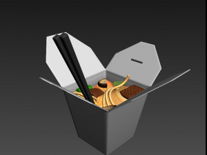noodle box 3D 모델