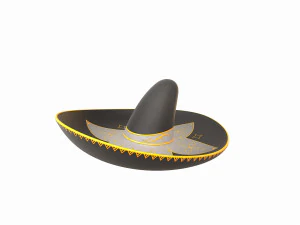 मैक्सिकन संगीतकार टोपी 3D मॉडल