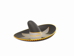 mexican musician hat Modelo 3D