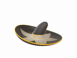 mexican musician hat Modelo 3D