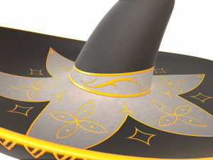 mexican musician hat Modelo 3D