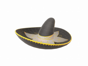 mexican musician hat Modelo 3D