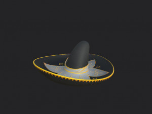 mexican musician hat Modelo 3D