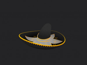 mexican musician hat Modelo 3D