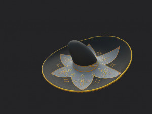 mexican musician hat Modelo 3D