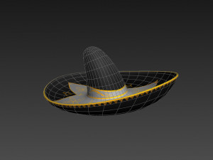 mexican musician hat Modelo 3D