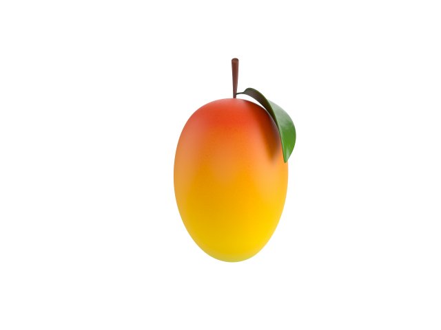 mango 3D Model in Fruit 3DExport