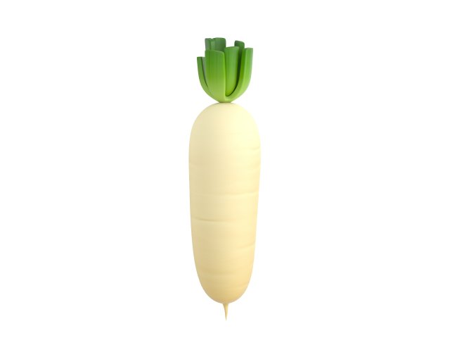 white radish Modello 3D .c4d .max .obj .3ds .fbx .stl .blend 