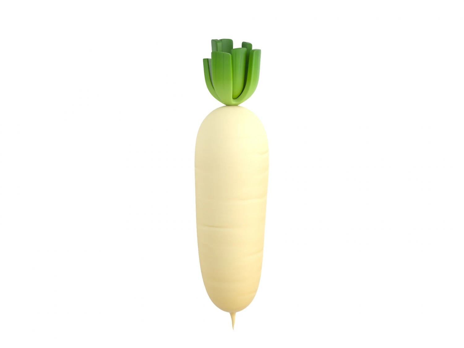 white radish 3D Model .c4d .max .obj .3ds .fbx .stl .blend 