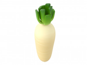 white radish Modello 3D