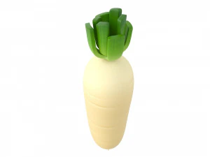 white radish 3D Model