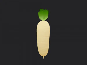 white radish 3D Model