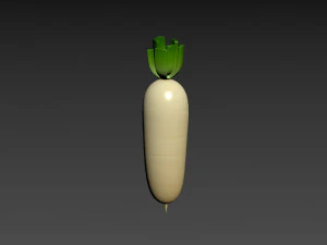 white radish 3D Model