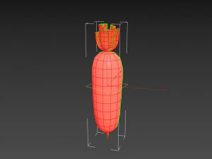 white radish 3D Model