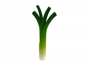 cartoon leek 3D 模型