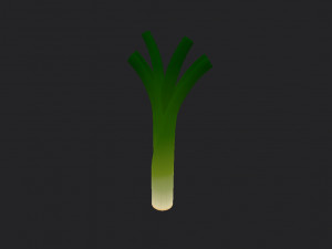 cartoon leek Modello 3D