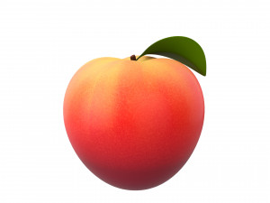 peach fruit Model 3D