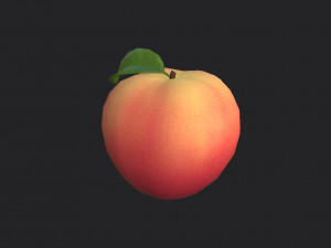 peach fruit Model 3D