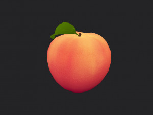 peach fruit Model 3D