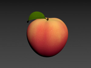 peach fruit Model 3D