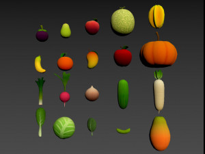 cartoon food pack 5 3D 模型