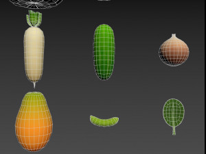 cartoon food pack 5 3D 模型