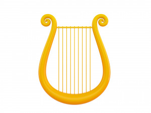 golden harp 3D Модель