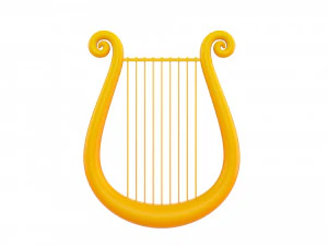 golden harp 3D Model