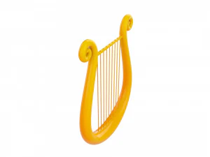 golden harp 3D Model