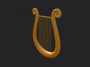golden harp 3D Модель