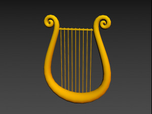 golden harp 3D Модель
