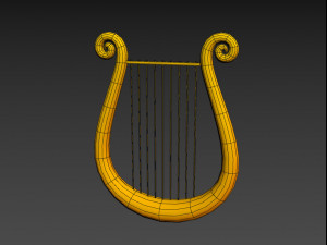 golden harp 3D Модель