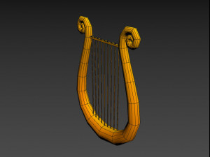 golden harp 3D Модель
