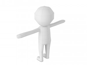 rigged low poly stickman Modello 3D
